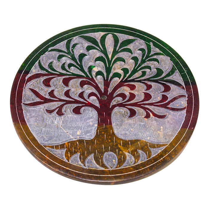 Eternal Tree 4 Inches Soapstone Scented Aroma Plate Ct-2