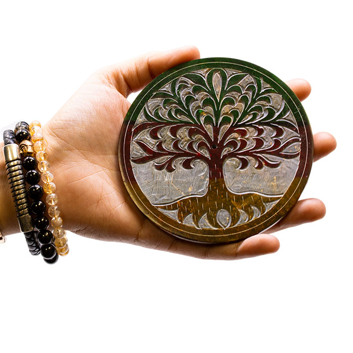 Eternal Tree 4 Inches Soapstone Scented Aroma Plate Ct-2