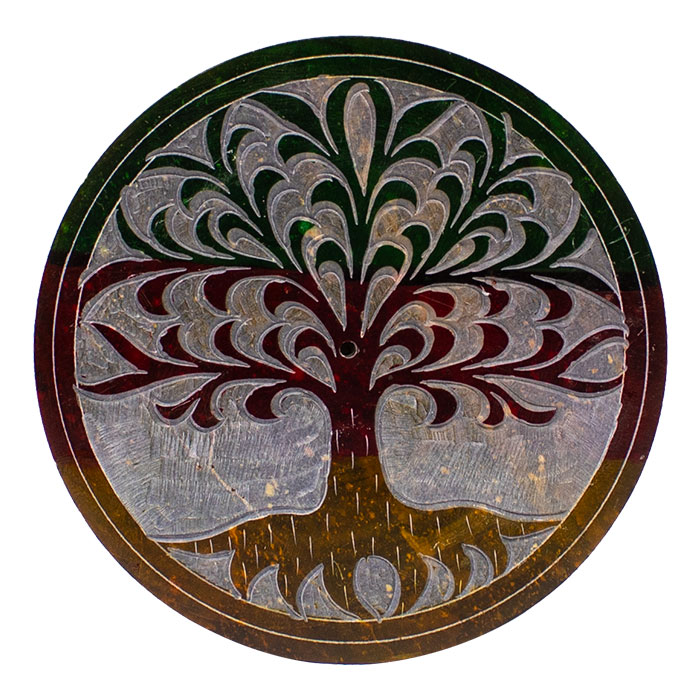 Eternal Tree 4 Inches Soapstone Scented Aroma Plate Ct-2