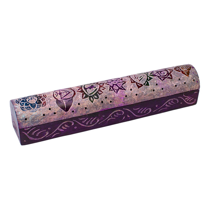 Seven Spiritual Wheels 11 Inches Casket Incense Holder