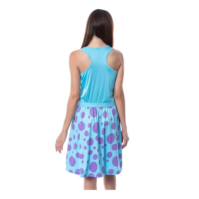 Disney Monsters Inc Womens Sulley Pajamas Nightgown Costume Dress Blue