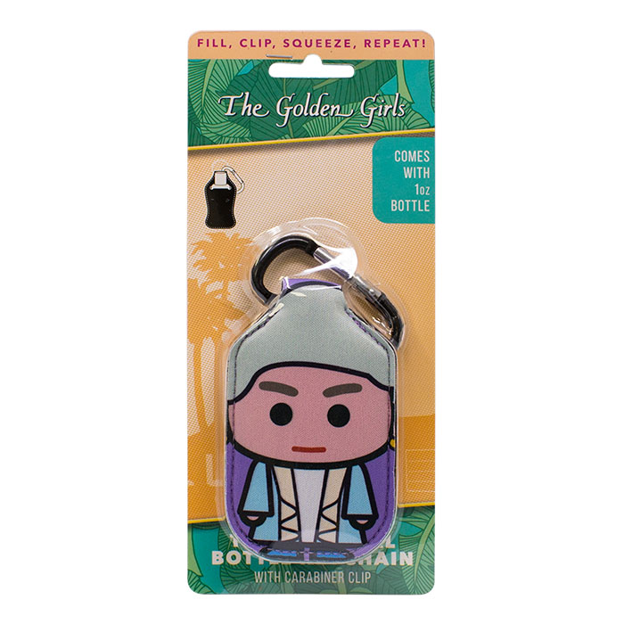 Golden Girls Dorothy Keychain with Hand Sanitizer Bottle Holder