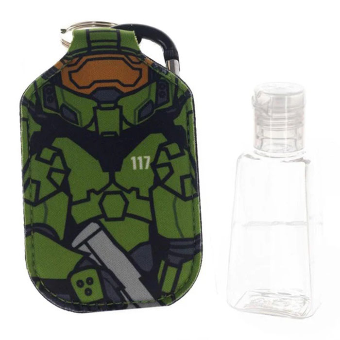 Halo Master Chief Hand Sanitizer Bottle Holder Keychain