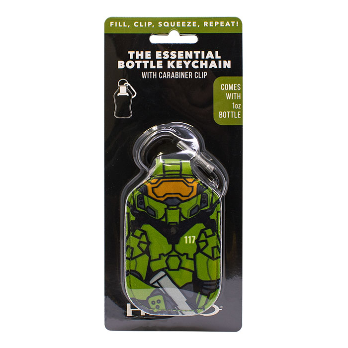 Halo Master Chief Hand Sanitizer Bottle Holder Keychain