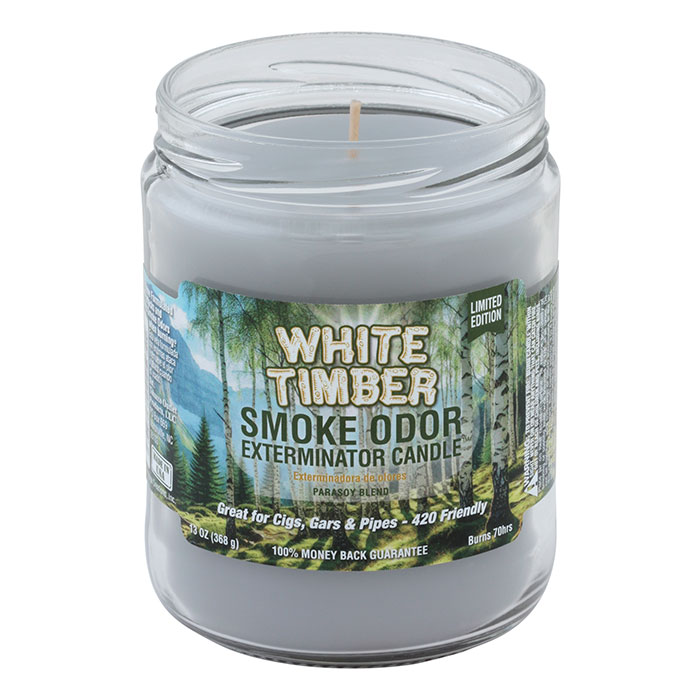 White Timber Smoke Odor Limited Edition Exterminator Candle 