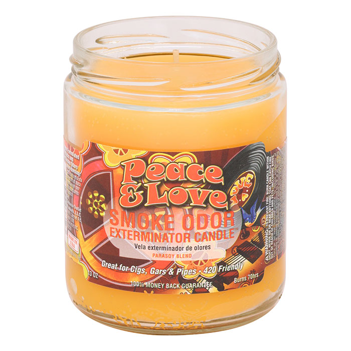 Peace & Love Smoke Odor Pop Culture Exterminator Candle 