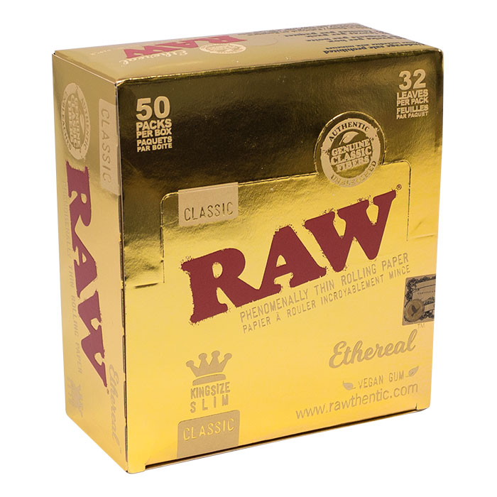 Raw Classic Ethereal King Size Rolling Paper Ct 50