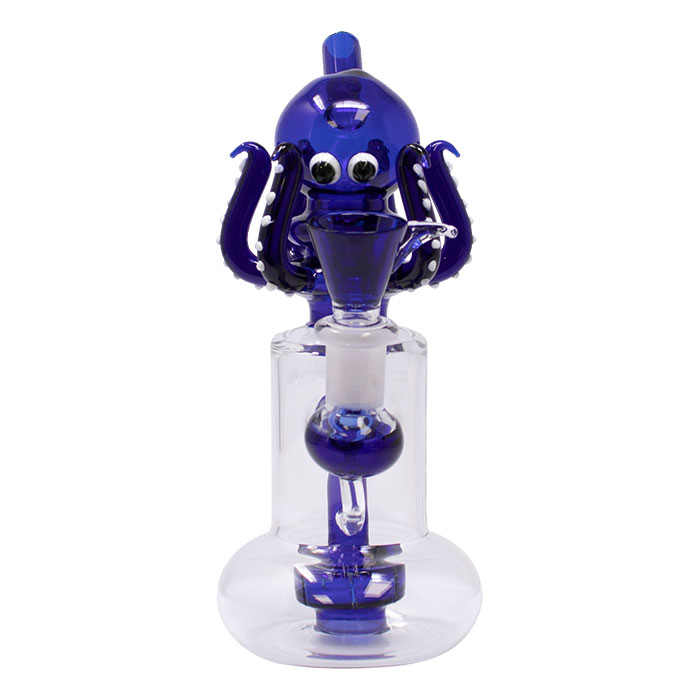 Blue Octopus 7 Inches Glass Bong 