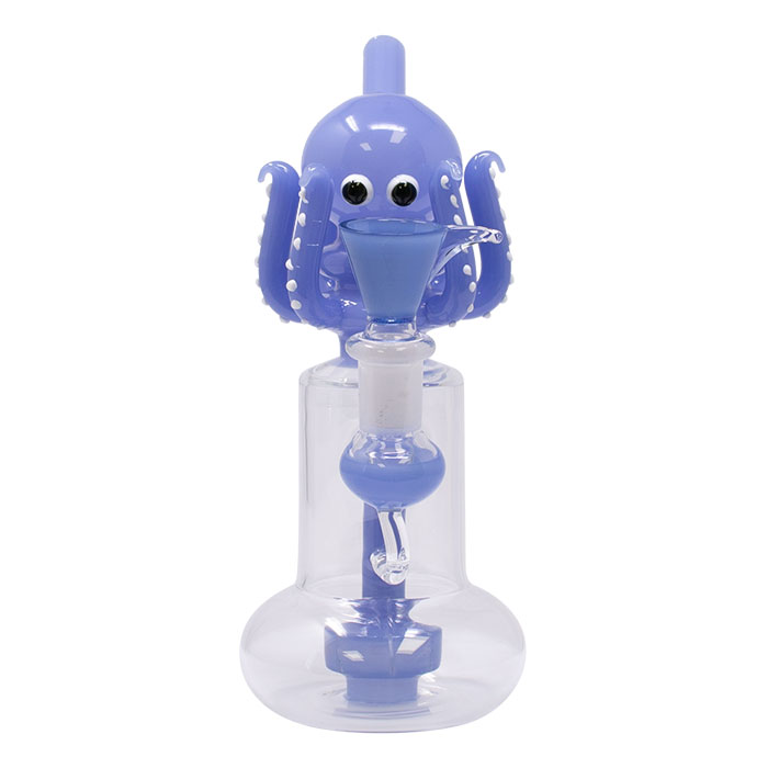 Sky Blue Octopus 7 Inches Glass Bong 