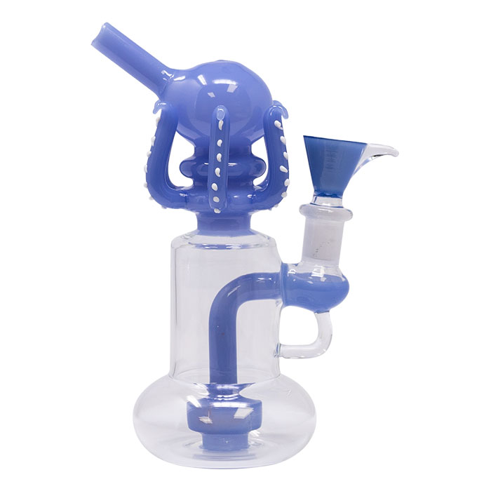 Sky Blue Octopus 7 Inches Glass Bong 