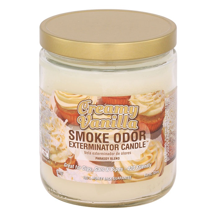 Creamy Vanilla Smoke Odor Year-Round Fragrances Exterminator Candle 