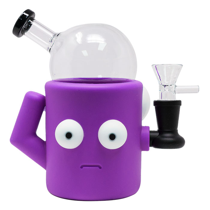 Purple Quirky Eye-Popping 6 Inches Silicone Bong