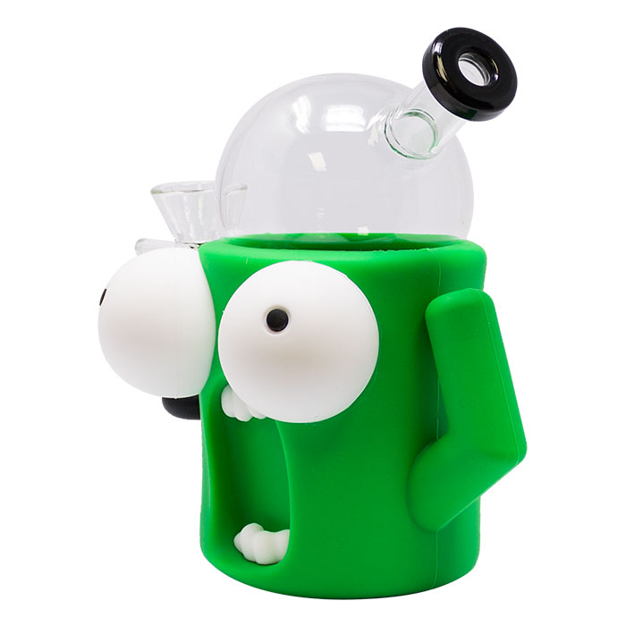 Green Quirky Eye-Popping 6 Inches Silicone Bong