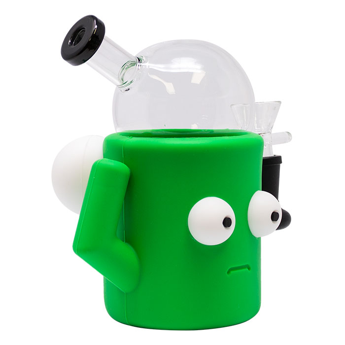 Green Quirky Eye-Popping 6 Inches Silicone Bong