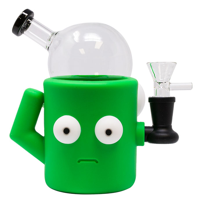 Green Quirky Eye-Popping 6 Inches Silicone Bong