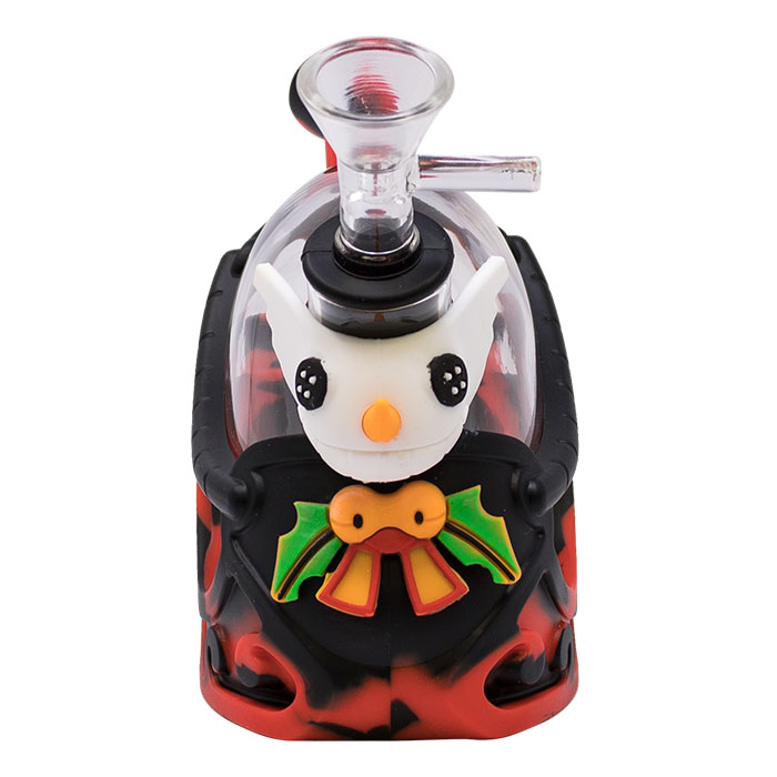 Red-Black SubQuack Cruiser 8 Inches Silicone Bong