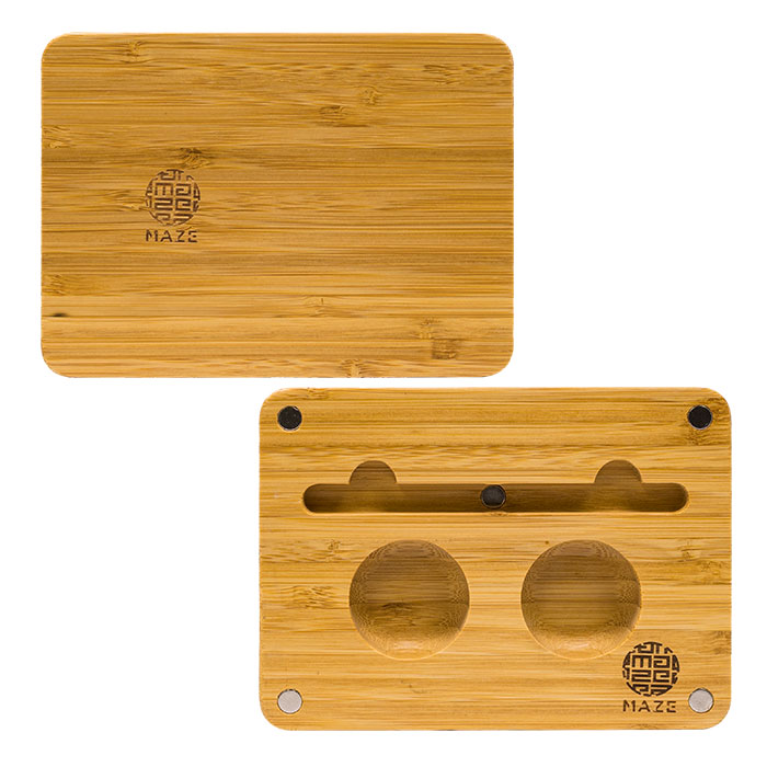 Maze Quick Fold Bamboo 10X7 Rolling Tray