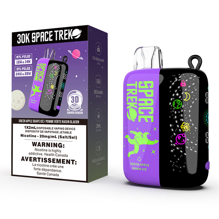 BC Compliance-Green Apple Grape Ice Space Trek Disposable Vape Ct 5