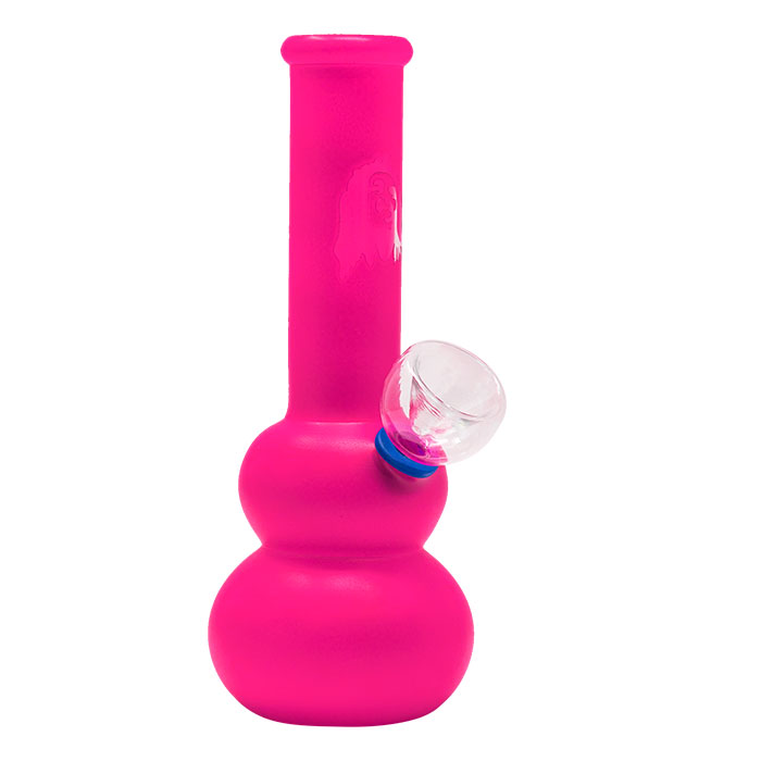 Pink Frosted Color Glass Bong 7 Inches