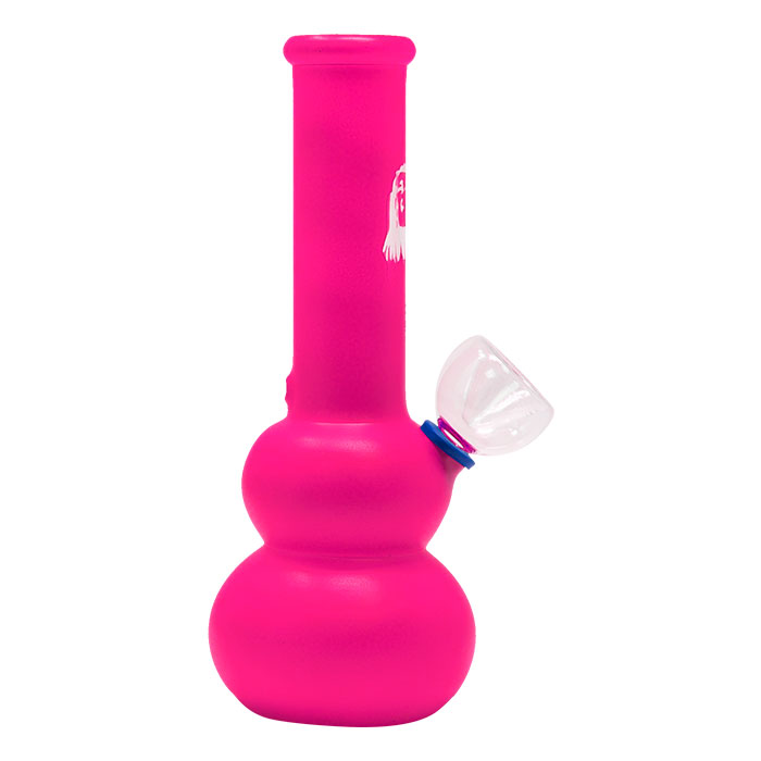 Pink Frosted Color Glass Bong 7 Inches