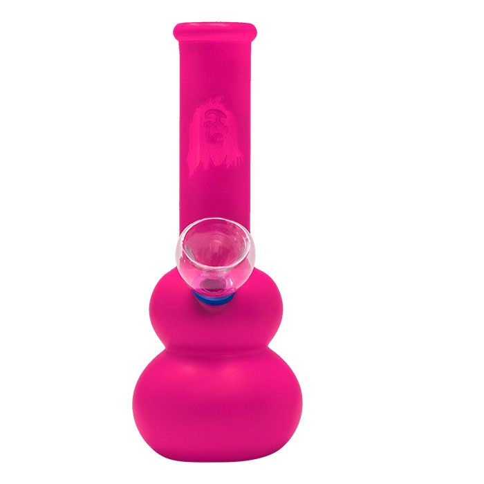 Pink Frosted Color Glass Bong 7 Inches