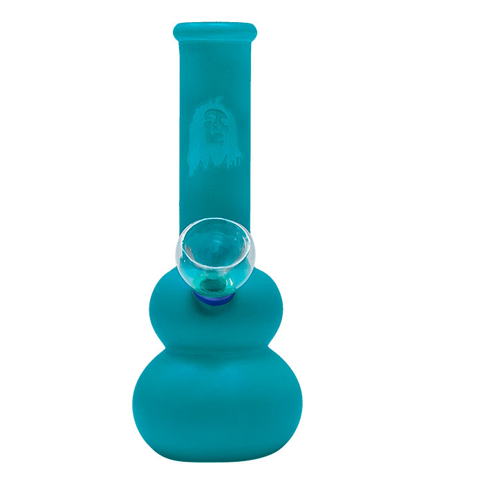 Sky Blue Frosted Color Glass Bong 7 Inches