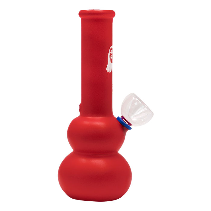 Red Frosted Color Glass Bong 7 Inches