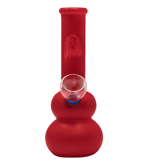 Red Frosted Color Glass Bong 7 Inches