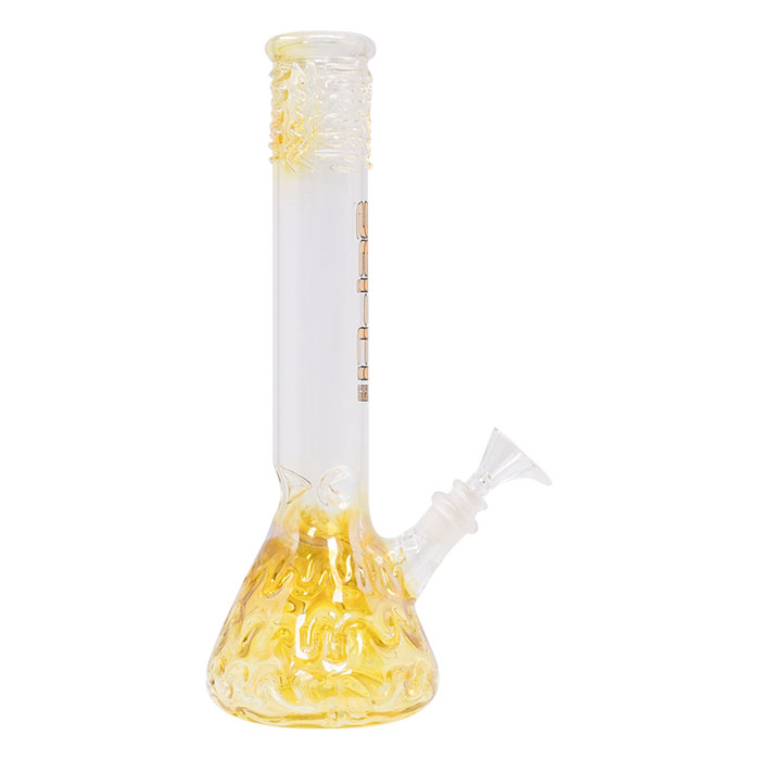 Gold Waves of Zigs Sci Fi 14 Inches Glass Bong