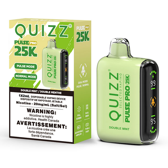 Double Mint Quizz Pulse Pro 25000 Puffs Disposable Vape Ct 10