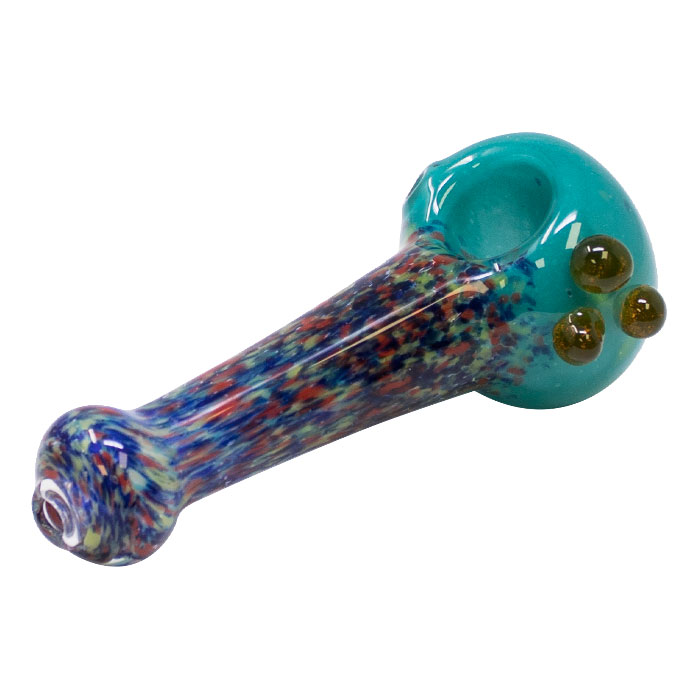 Sky Blue Insideout Spotted Design Glass Pipe 4.5 Inches Sky Blue Insideout Spotted Design Glass Pipe 4.5 Inches