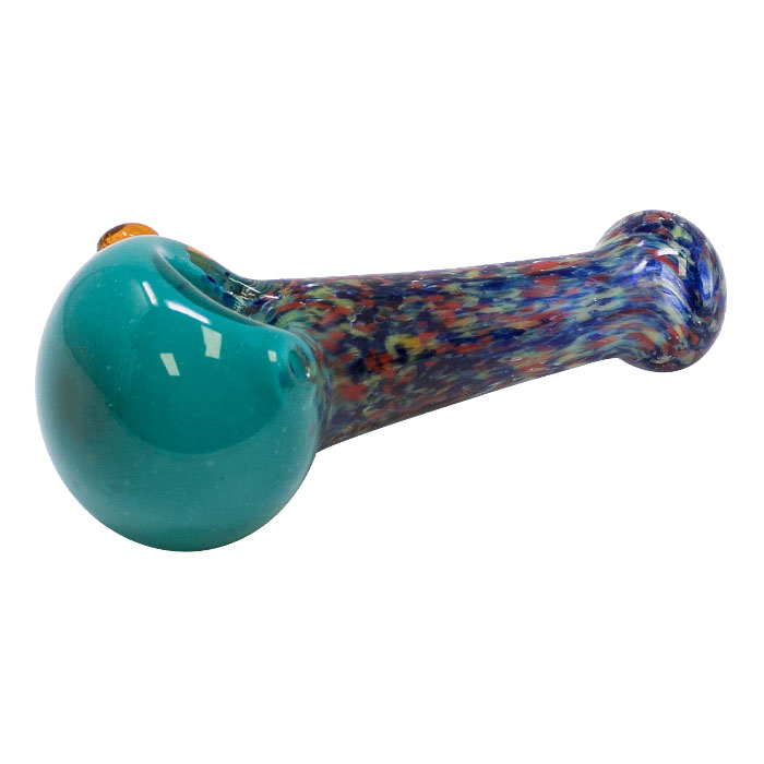 Sky Blue Insideout Spotted Design Glass Pipe 4.5 Inches