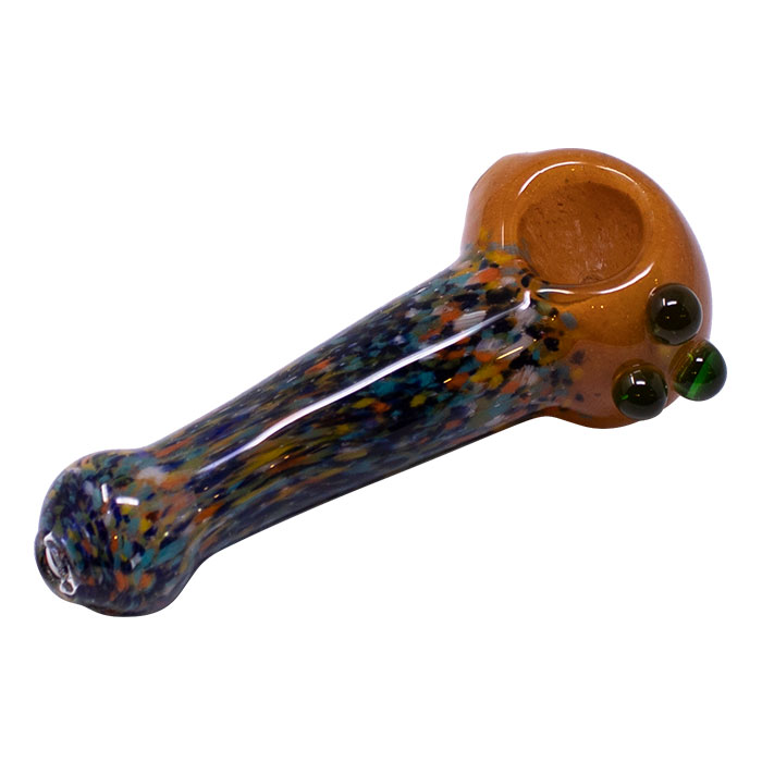 Brown Insideout Spotted Design Glass Pipe 4.5 Inches Brown Insideout Spotted Design Glass Pipe 4.5 Inches