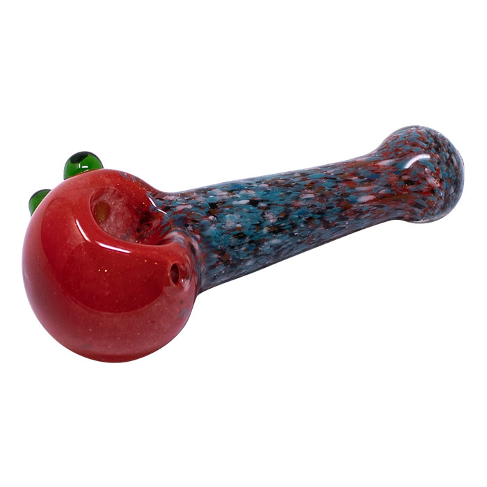 Red Insideout Spotted Design Glass Pipe 4.5 Inches