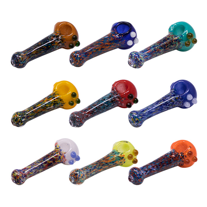 Firozi Insideout Spotted Design Glass Pipe 4.5 Inches