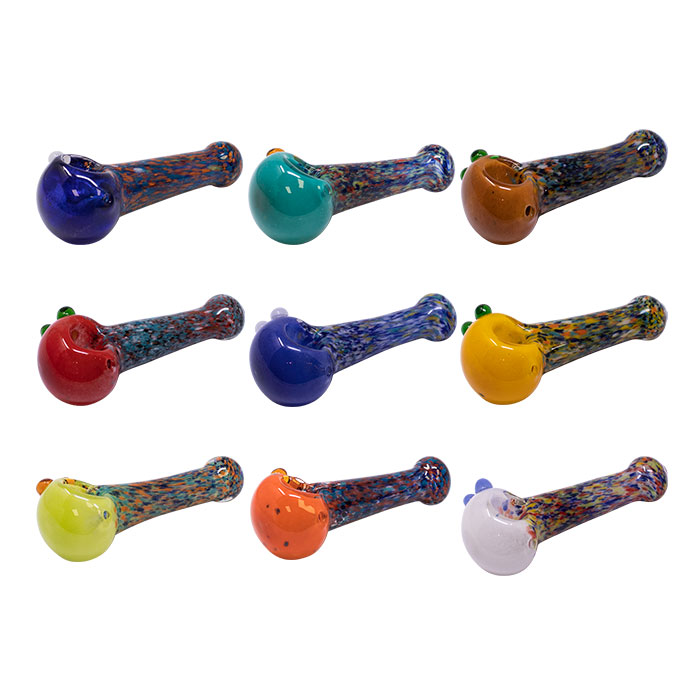 Firozi Insideout Spotted Design Glass Pipe 4.5 Inches