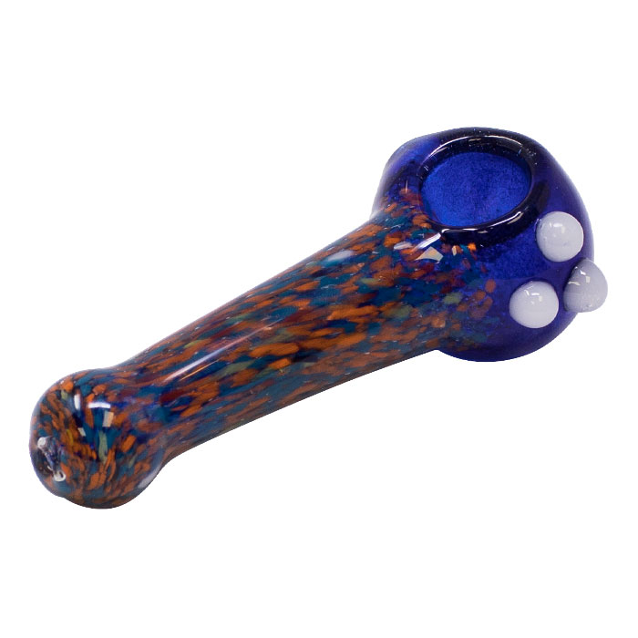 Blue Insideout Spotted Design Glass Pipe 4.5 Inches Blue Insideout Spotted Design Glass Pipe 4.5 Inches