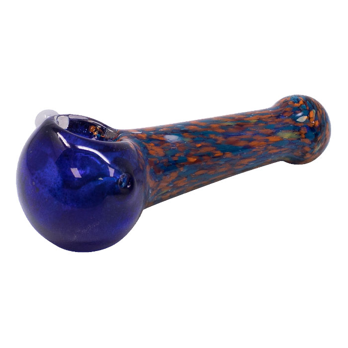 Blue Insideout Spotted Design Glass Pipe 4.5 Inches