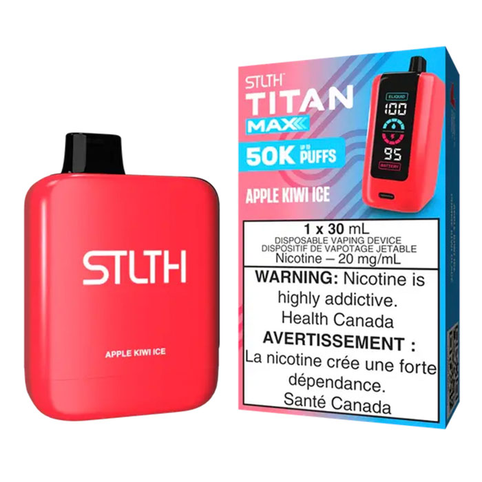 (Stamped) Apple Kiwi Ice Stlth Titan 50000 Puffs Disposable Vape Ct 4