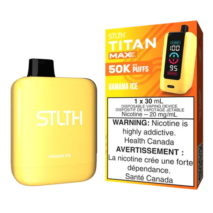 (Stamped) Banana Ice Stlth Titan 50000 Puffs Disposable Vape Ct 4