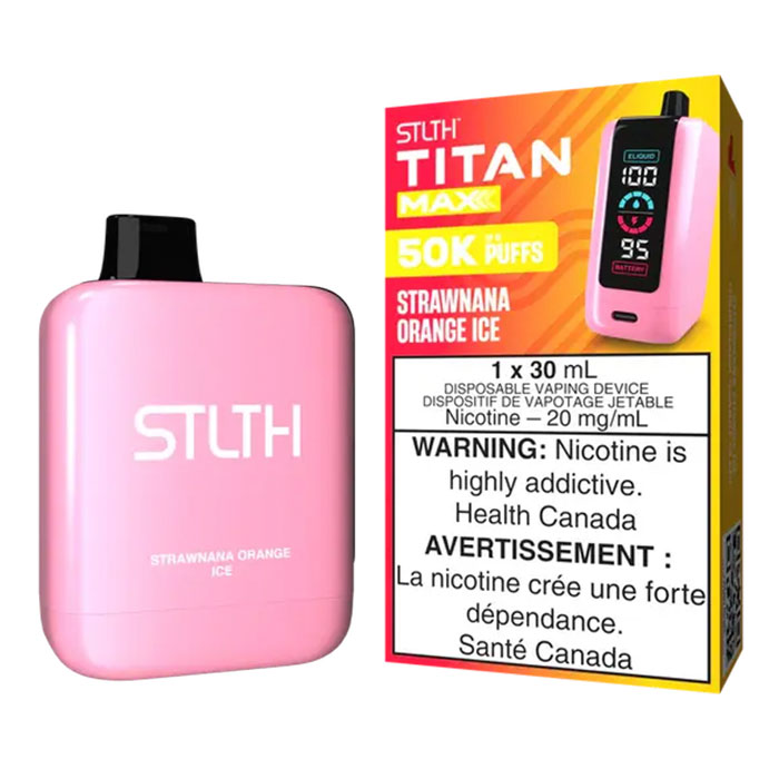 (Stamped) Strawnana Orange Ice Stlth Titan 50000 Puffs Disposable Vape Ct 4