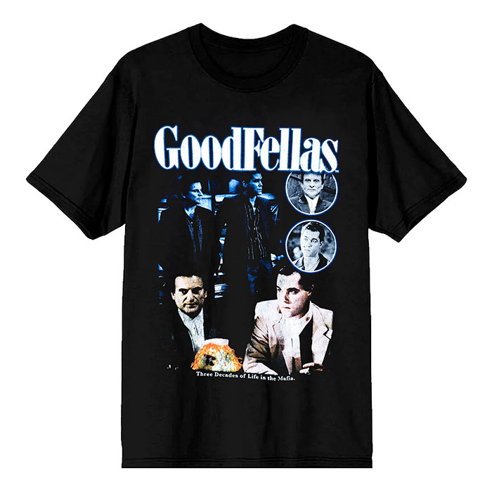 Men's Black Short Sleeves Goodfellas Graphic T-Shirt