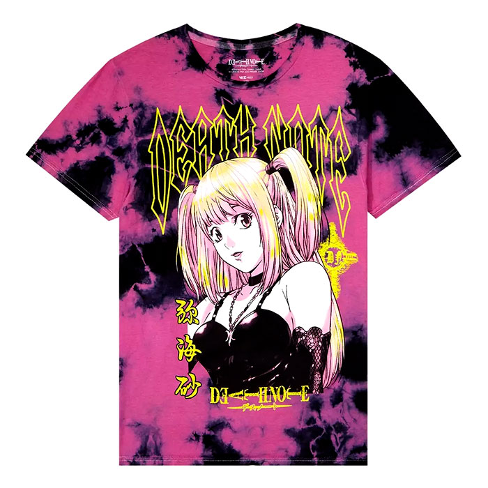  Tie and Dye Short Sleeve Death Note Graphic T-Shirt