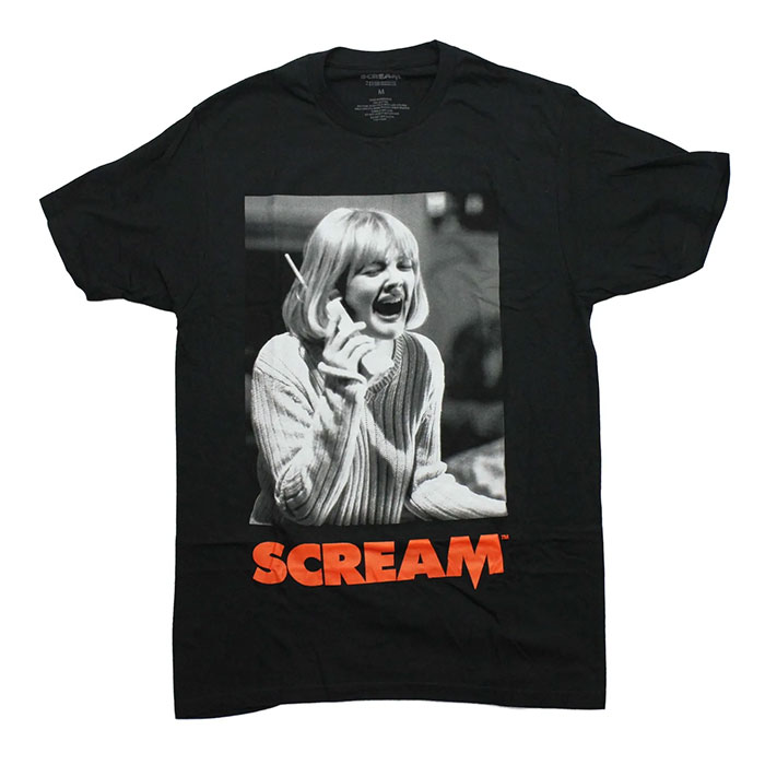 Unisex Medium Black Short Sleeve Scream Face Graphic T-Shirt