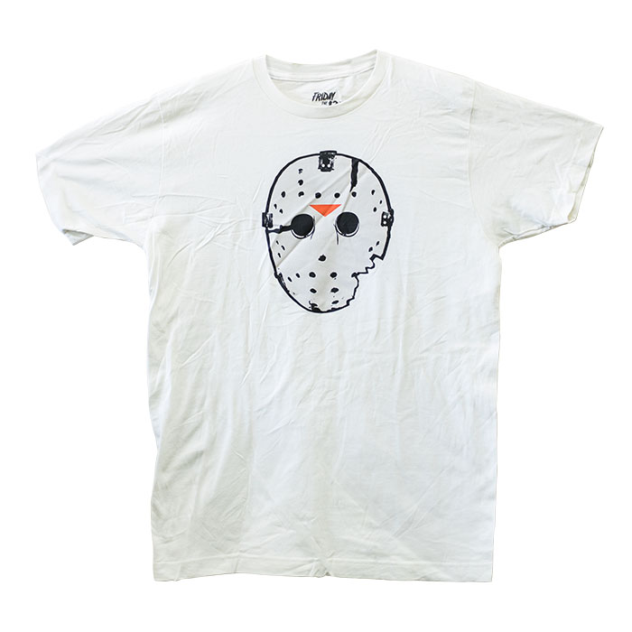 White Unisex Short Sleeve Friday The 13th Medium Graphic T-Shirt