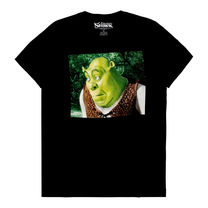 Men's Black Short Sleeve Animated Film Shrek Graphic T-Shirt