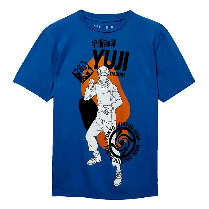 Blue Short Sleeve Yuji Itadori Tokyo Jujutsu High Graphic T-Shirt