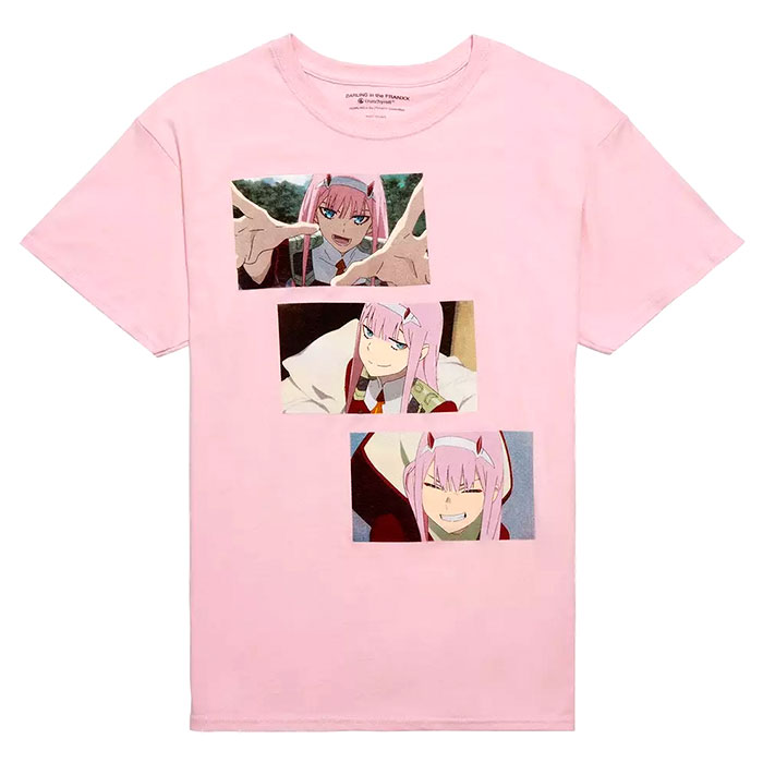 Women's Pink Short Sleeve Darling in the Franxx Graphic T-Shirt