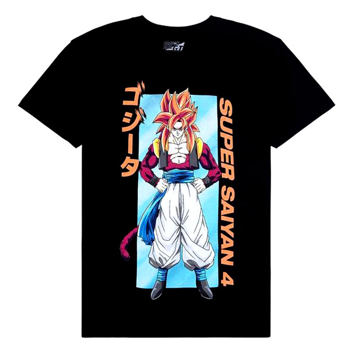 Adult Black Short Sleeve Super Saiyan 4 Dragon Ball series Large Graphic T-Shirt