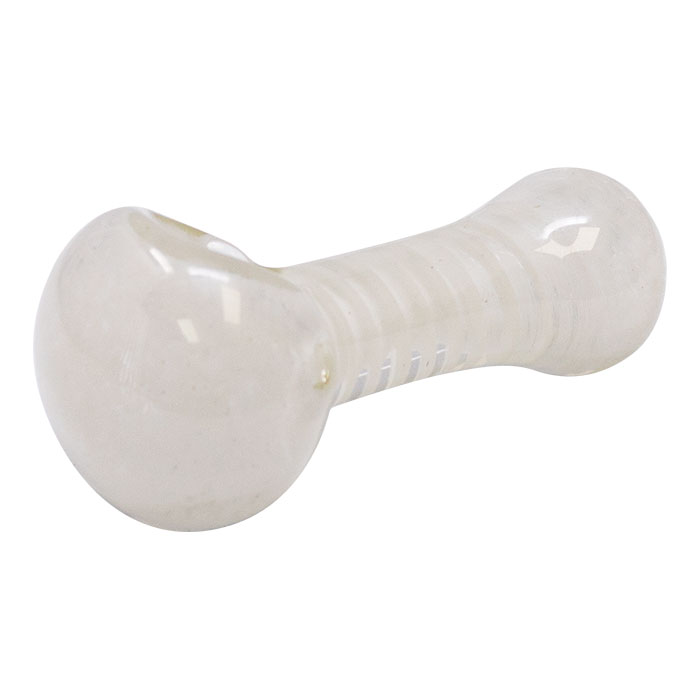 White Inside Out Comb Teeth Design Colored Glass Pipe 3 Inches